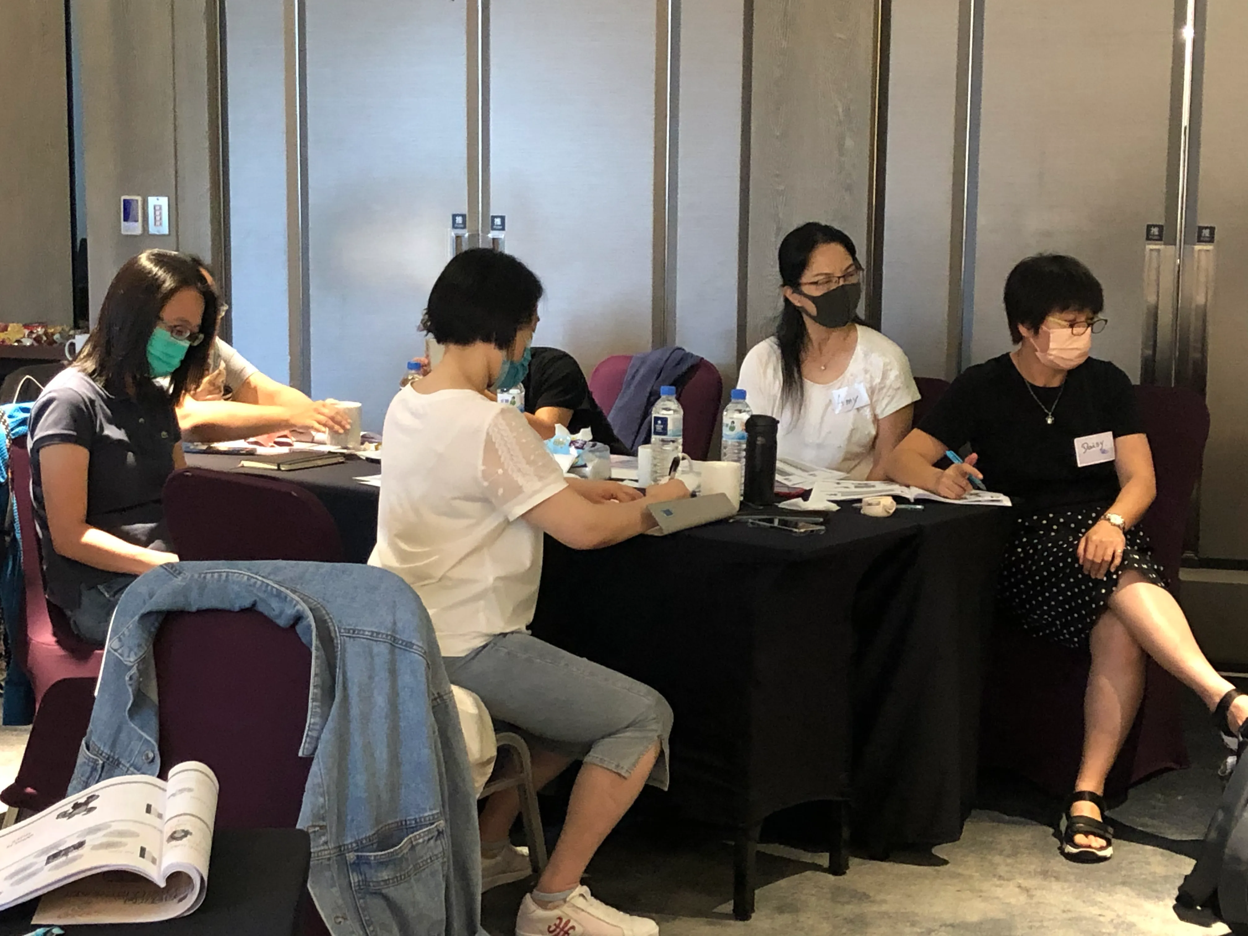 Teachers discussing new concepts and ideas